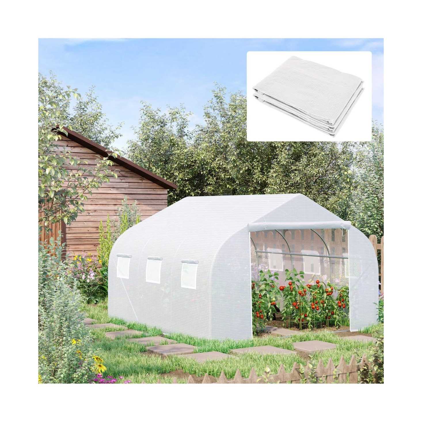 Outsunny 9.8' x 6.6' Greenhouse Replacement Cover - Image 5