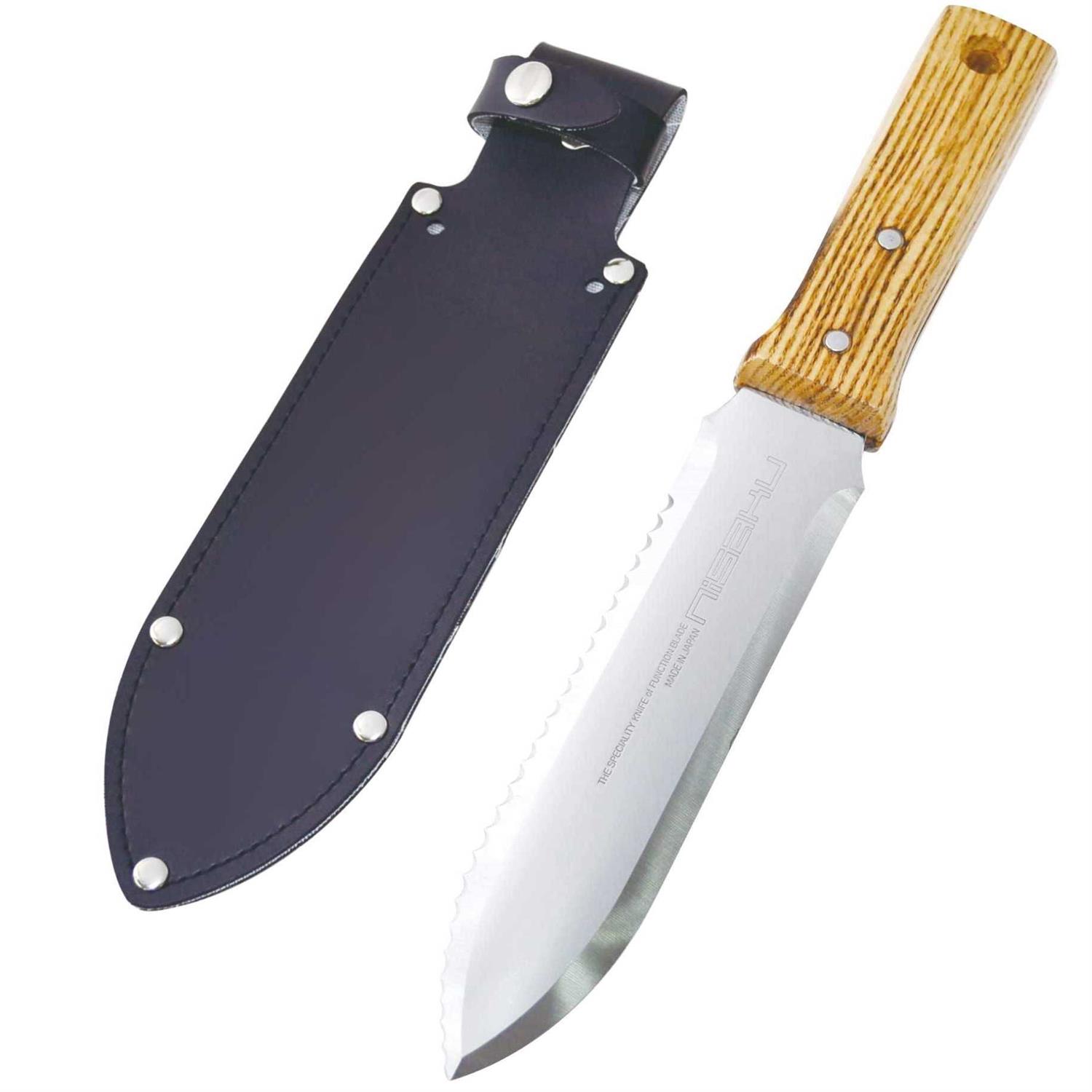 Nisaku NJP650 Hori-Hori Weeding & Digging Knife Authentic Tomita Japanese Stainless Steel - Image 5