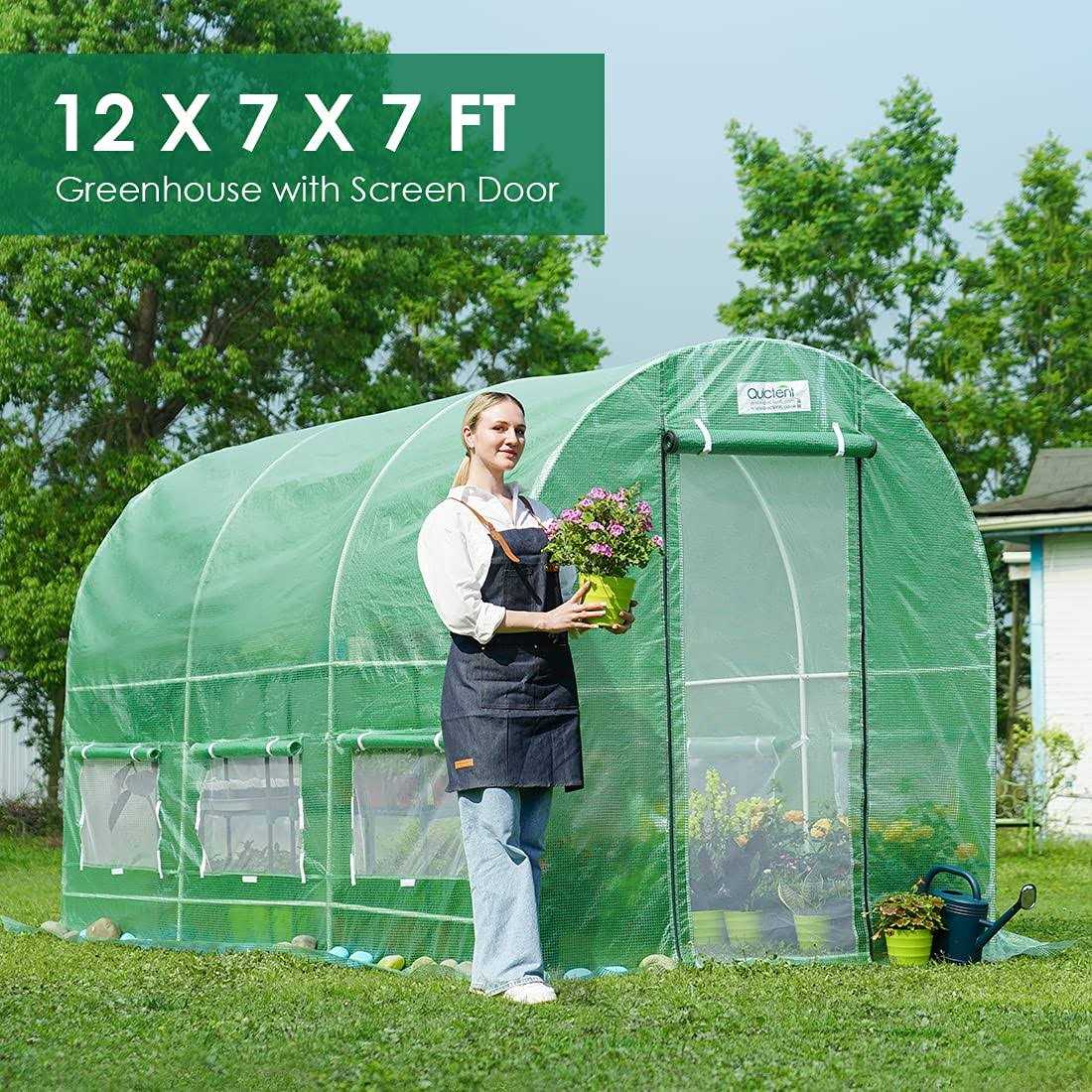 Quictent Upgraded 12x7x7 Ft Portable Greenhouse Large Walk-in - Image 5