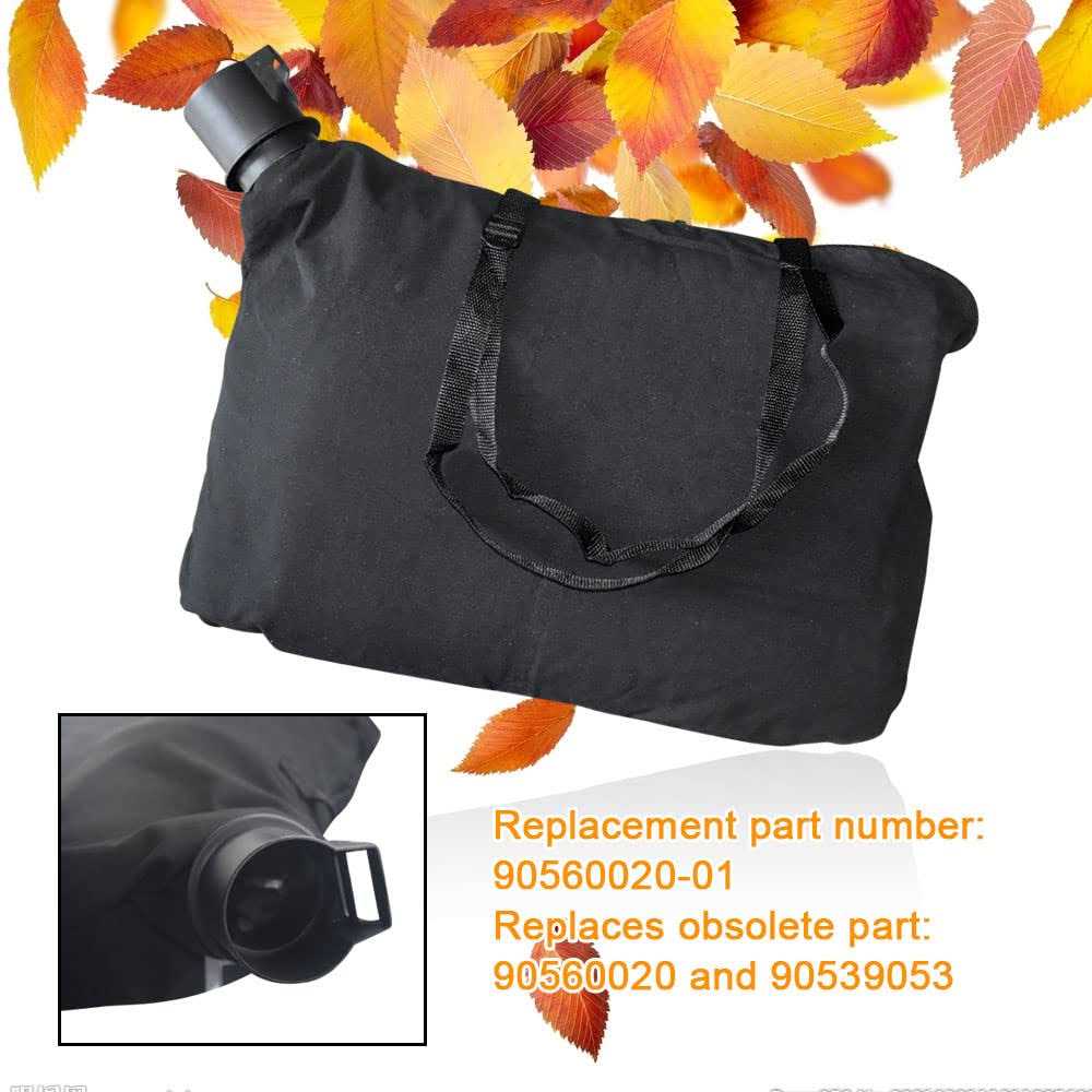MWEDP 90560020-01 Leaf Blower Shoulder Bag Compatible with Black & Decker 90560020 90539053 Blower Vac Model BV3600 BV3800 BV5600 BV6000 LH4500 - Image 3