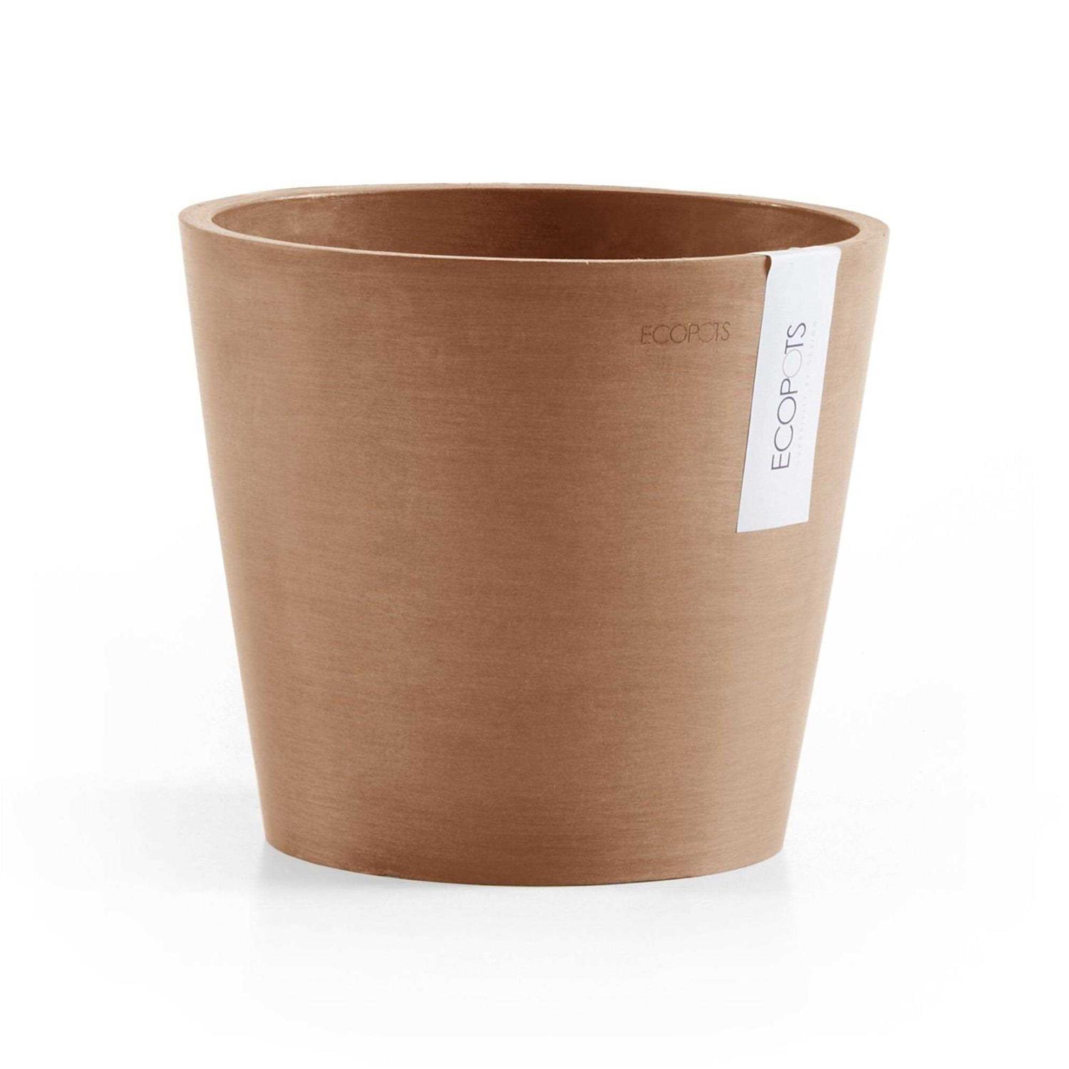 Ecopots Amsterdam Modern Round Recycled Plastic Planter Flower Pot - Image 3