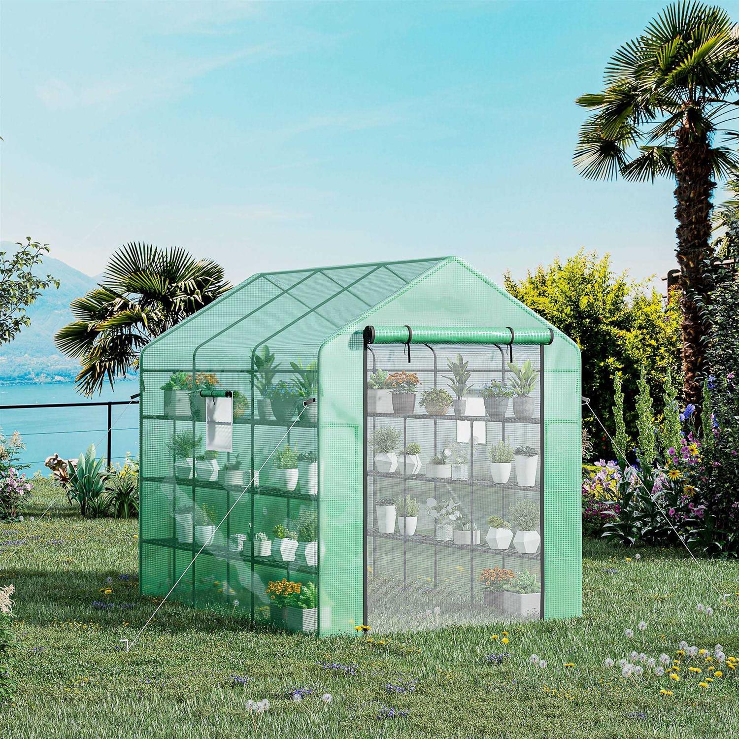 Outsunny Walk-in Greenhouse - Image 4