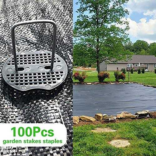 Garden Stakes Staples + Gasket Bakulyor 6 Inch Lawn Landscape Staples 11 Gauge U Shaped Galvanized Landscape Pins - Image 4