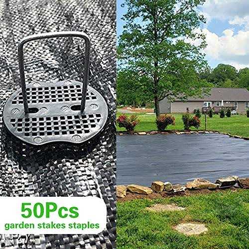 Garden Stakes Staples + Gasket Bakulyor 6 Inch Lawn Landscape Staples 11 Gauge U Shaped Galvanized Landscape Pins - Image 4