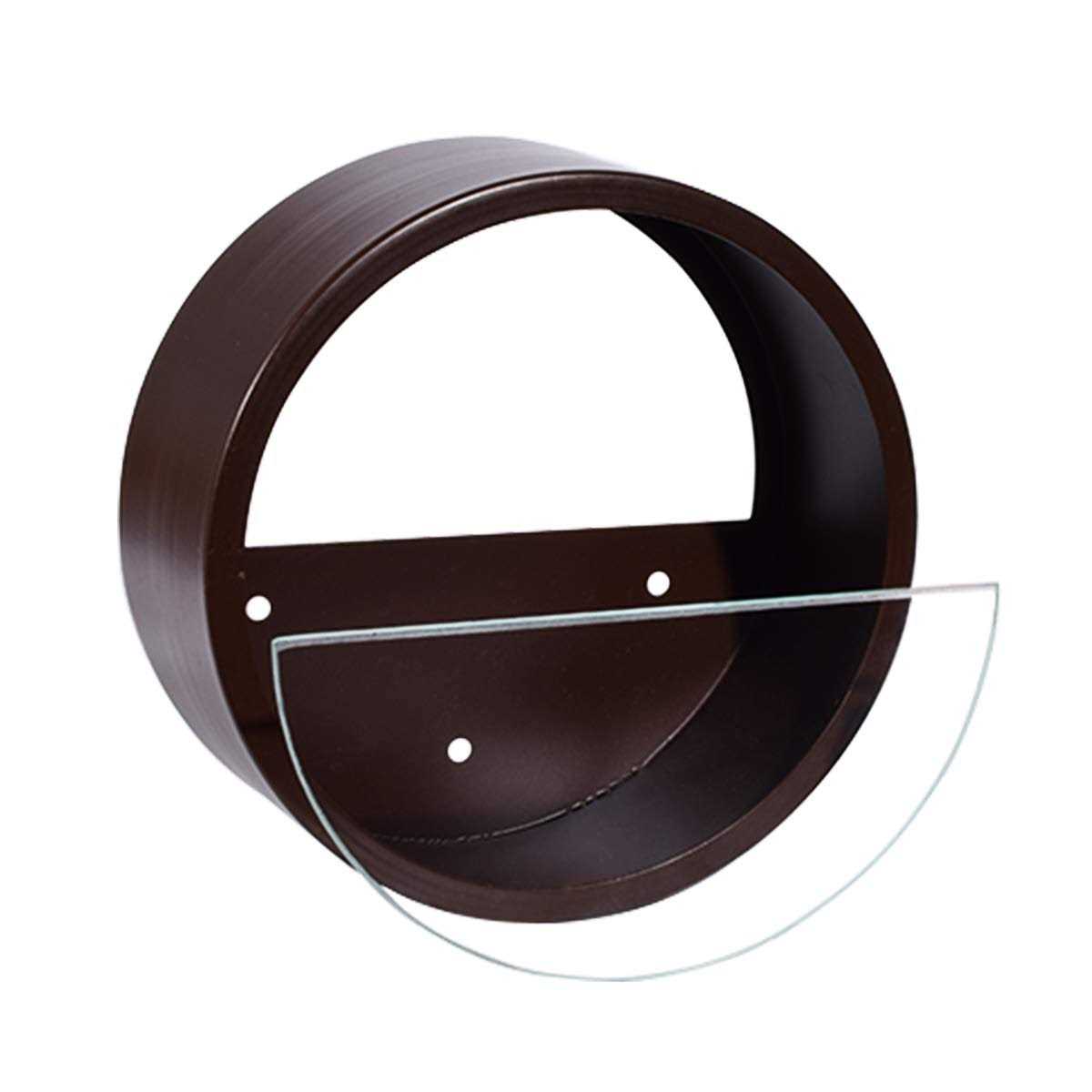 Ecosides Round Indoor Wall Succulent Hanging Planter Metal Decorative Freestanding Mount Holder with Glass for Air Plants - Image 4