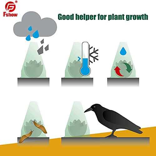 Fshow Garden Cloches,20 Pack Reusable Plant Bell Cover,Bell Jar Cloches for Protection Against Sun - Image 5