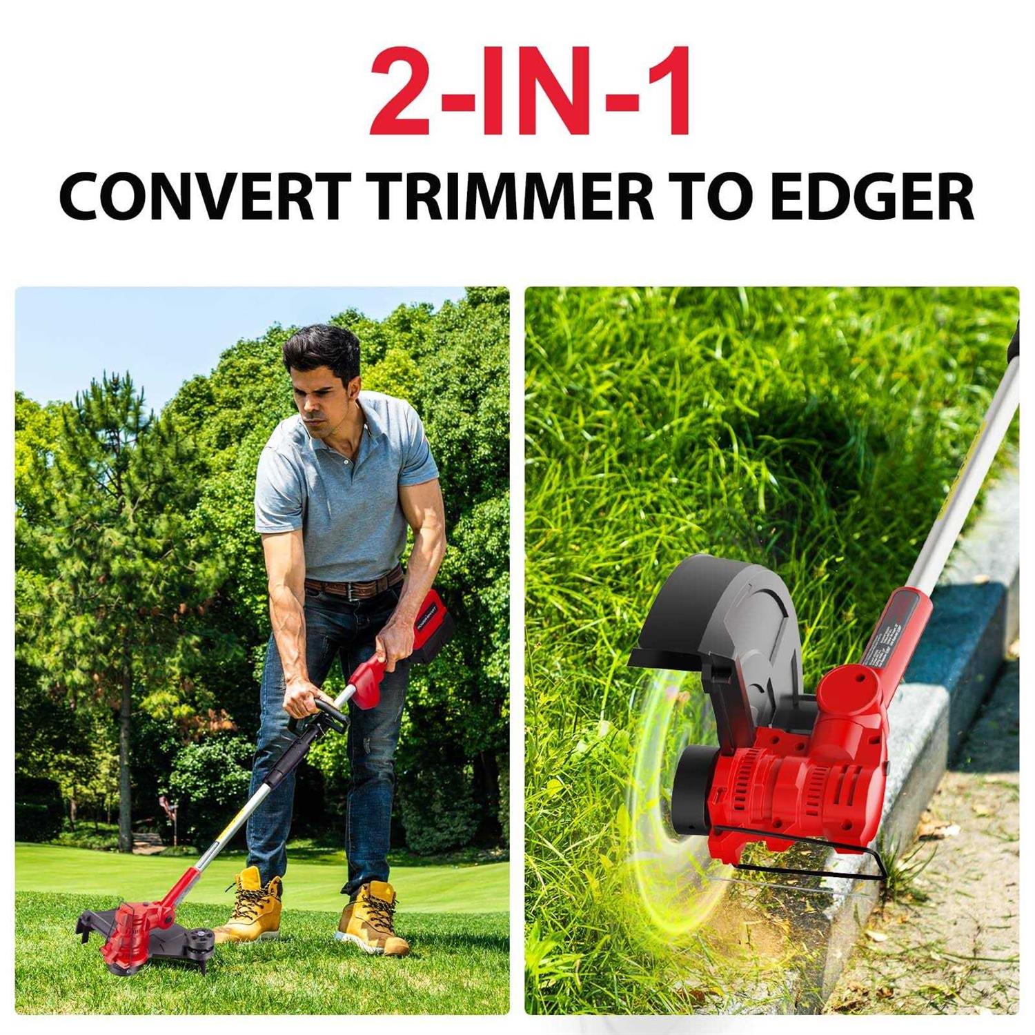 PowerSmart USA 40V String Trimmer & Edger + 40V Leaf Blower Combo Kit with 4.0Ah Battery PS76500C - Image 3