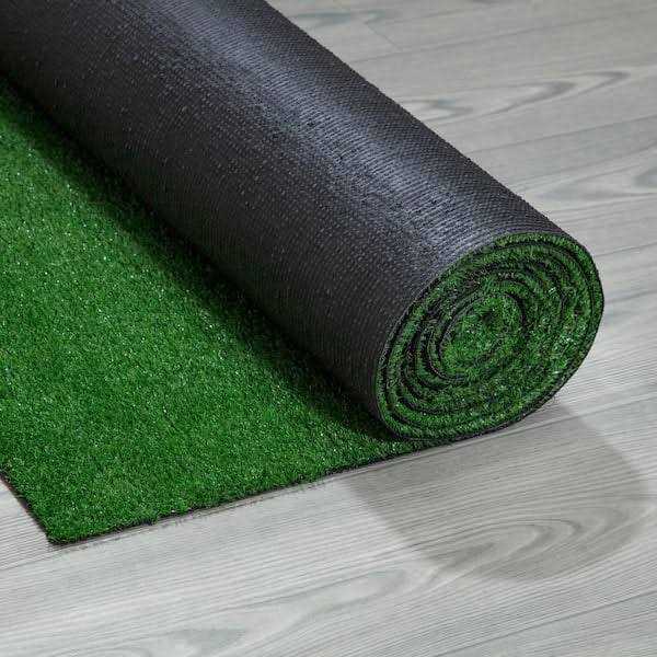 Ottomanson Waterproof Solid Grass Indoor/Outdoor Artificial Grass Rug - Image 3
