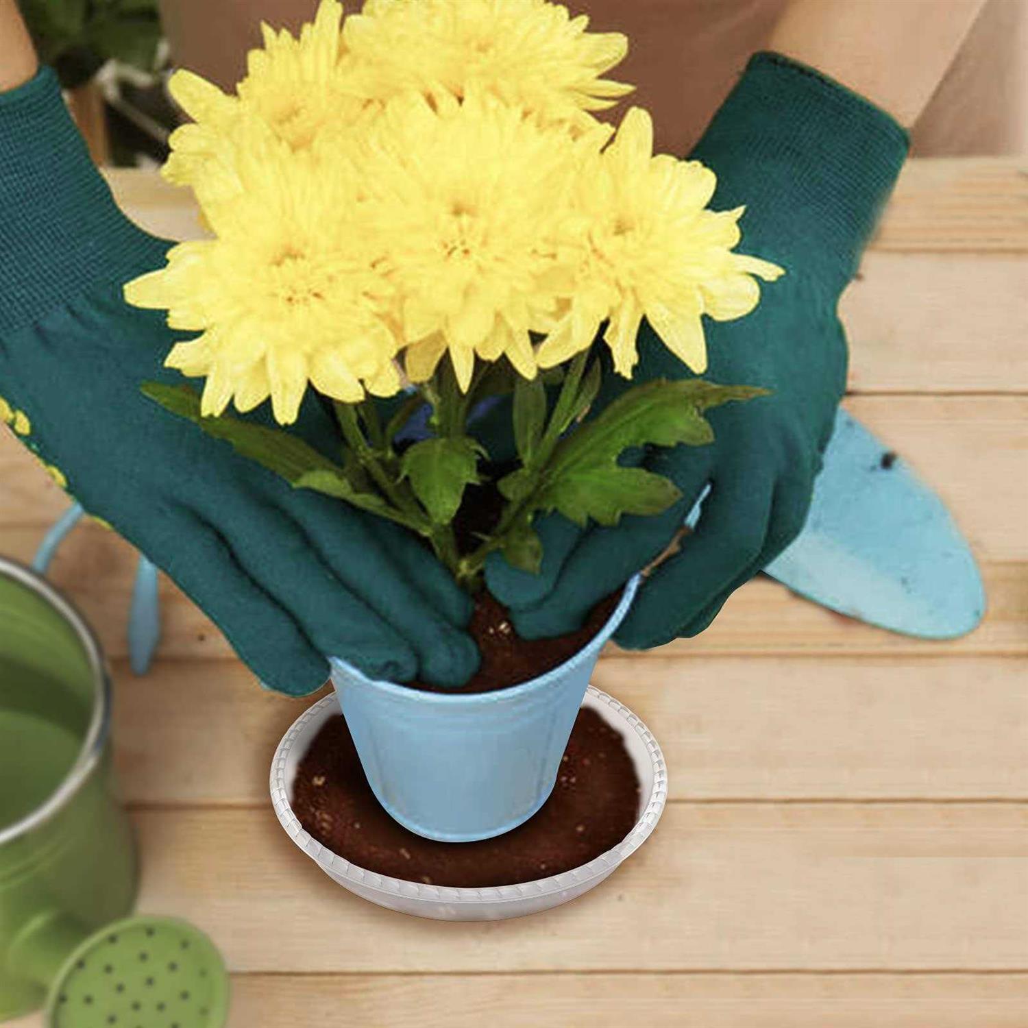 FUTED 6 Pack Plant Saucer 14 16 18 inch Durable Plastic Plant Trays for Indoor - Image 5