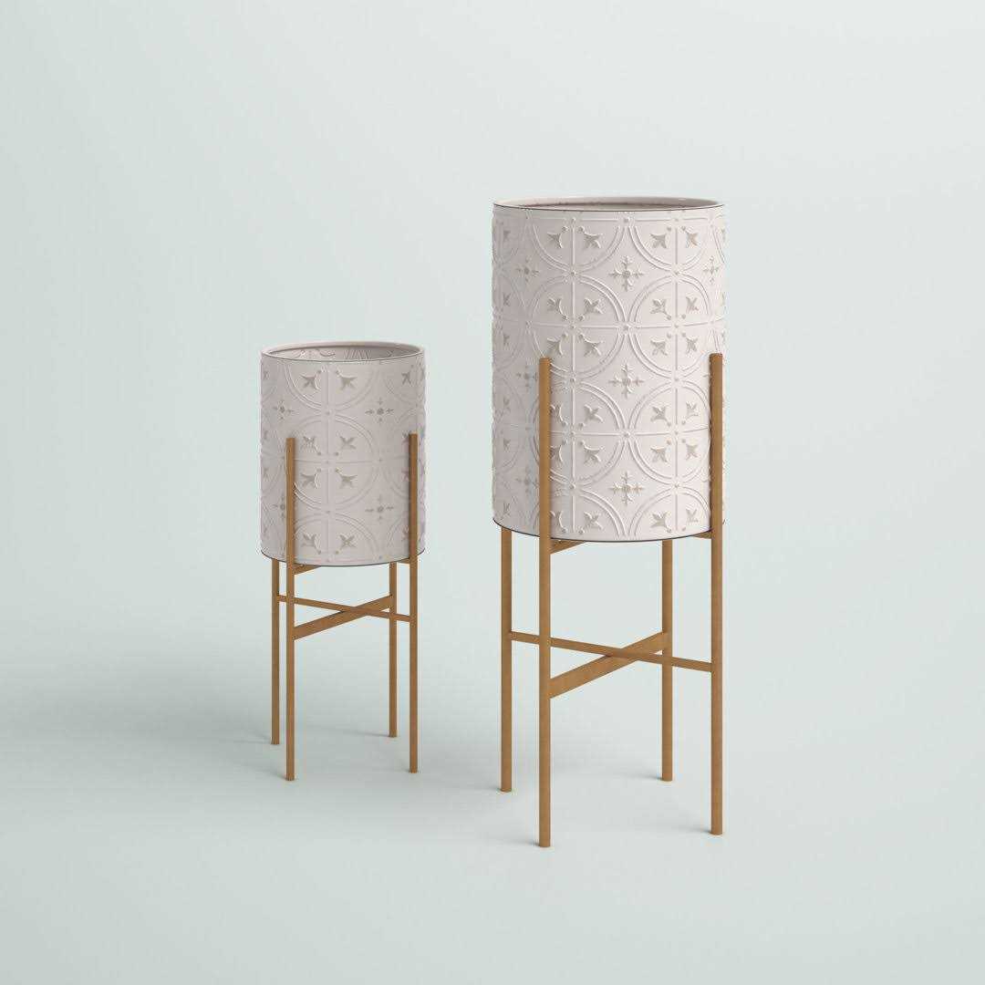 Livioara 2-Piece Iron Pot Planter Set Mercer41 - Image 5