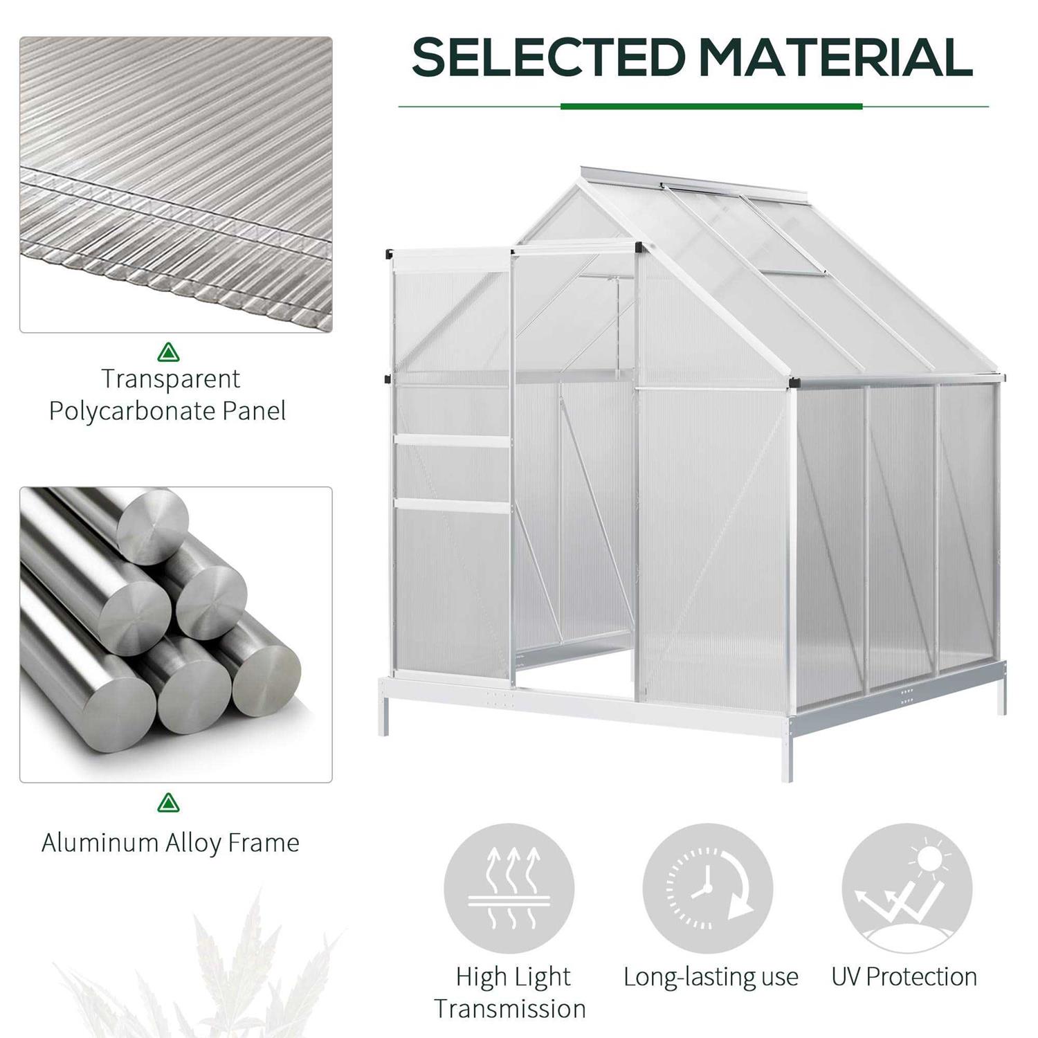 Outsunny 6' x Walk Greenhouse - Image 5