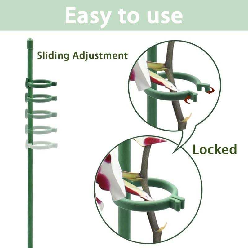 Plant Stakesgreen Plant Sticks Supporthounang Fiberglass Garden Plant Support Stakes for Potted Plants and Indoor Plants - Image 5