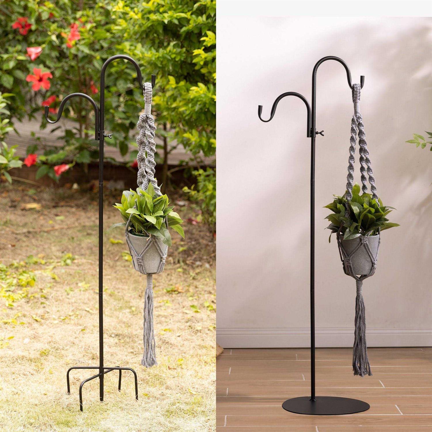 Navaris Shepherds Hooks for Outdoor Hanging Bird Feeder Plant Pot Hook Stand Pole for Garden - Image 4