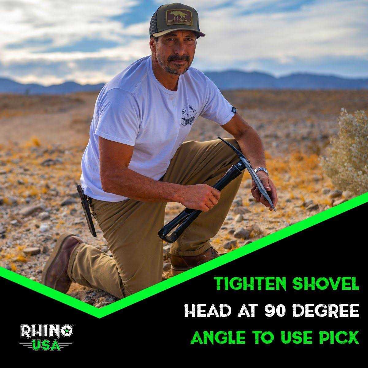 Rhino USA Folding Survival Shovel w/Pick - Image 3