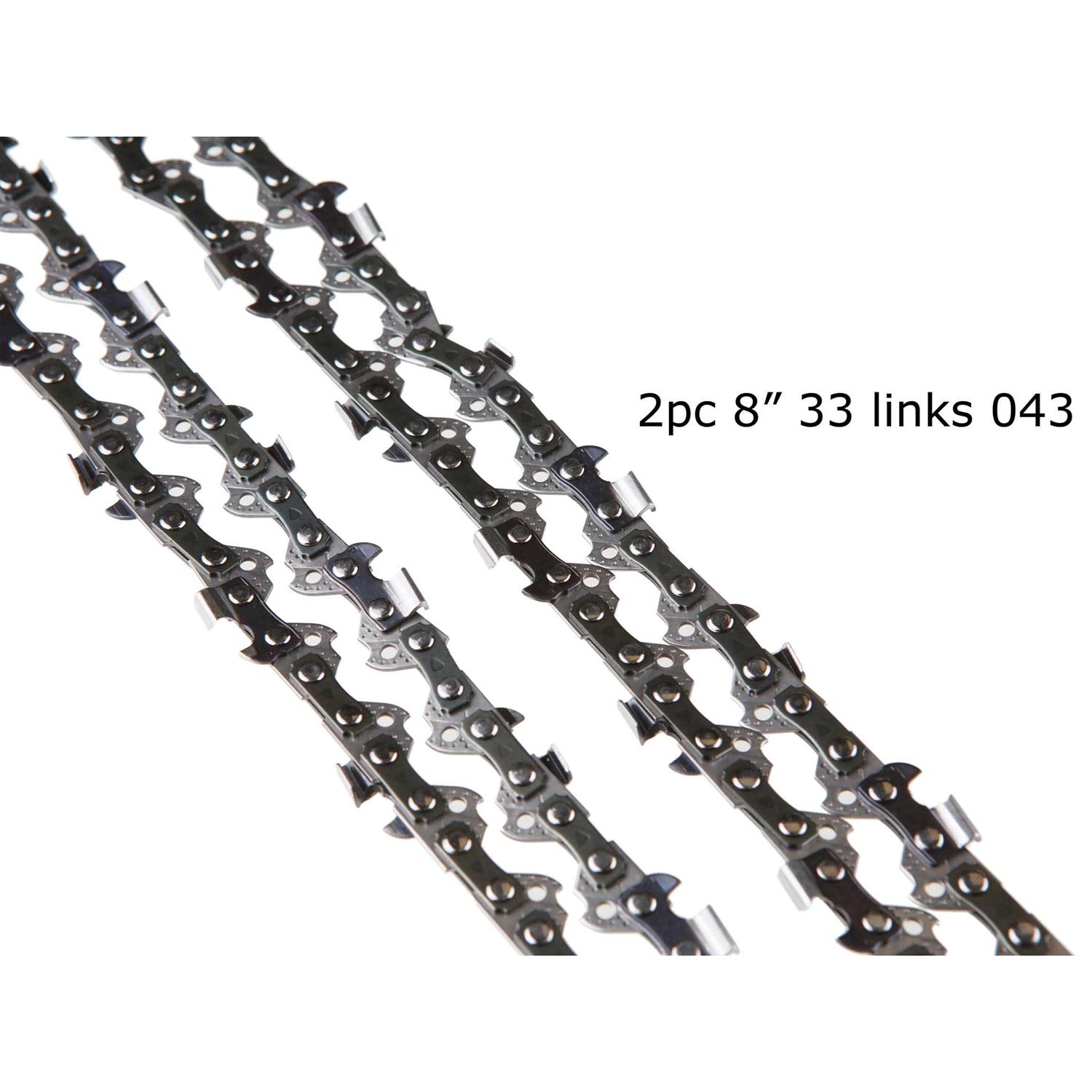 Morocca 2PC 8 in Replacement Pole Saw Chain Fits Ryobi Ry43160 P4361 Pole Saw - Image 3