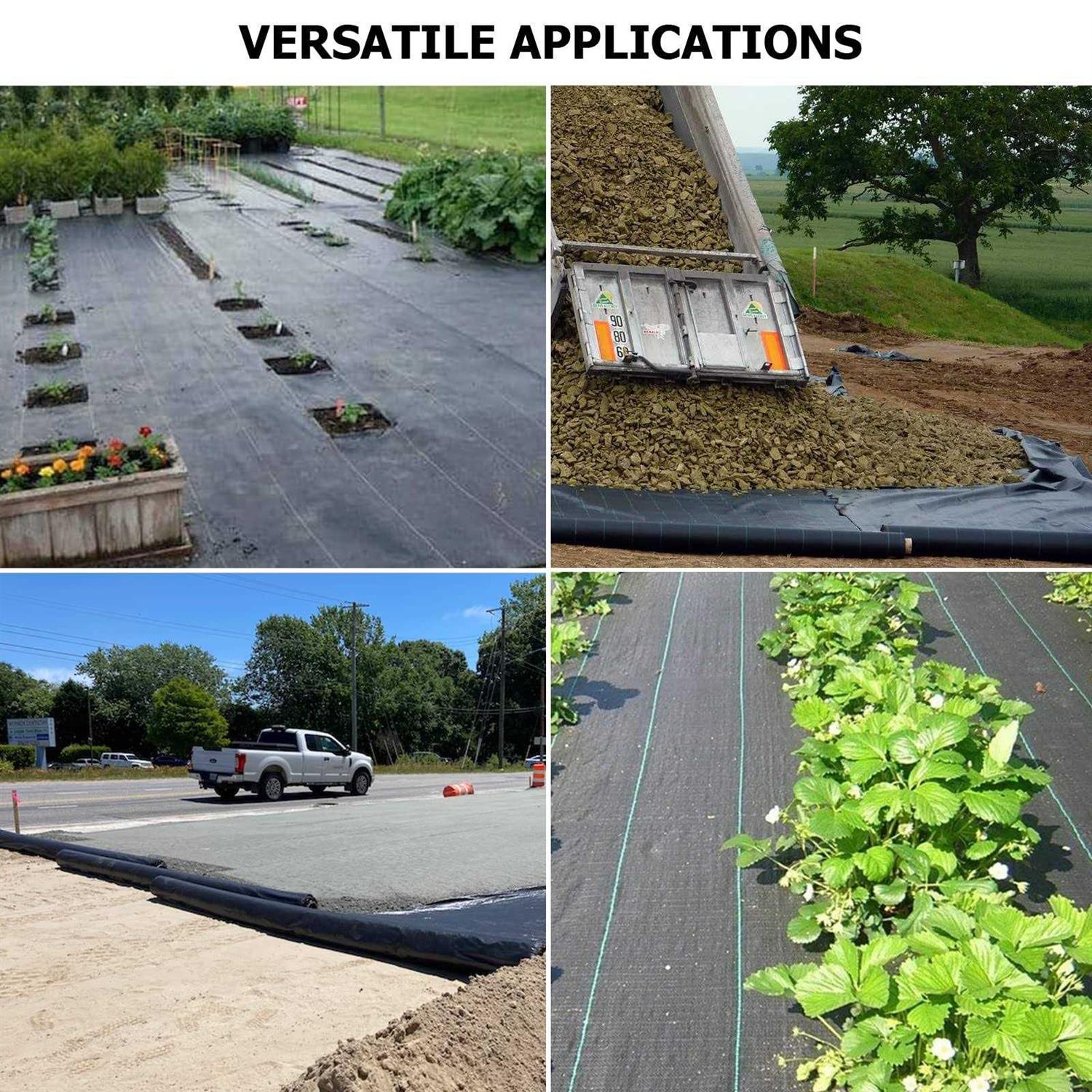 DWALE Driveway Fabric Road Fabric Commercial Weed Barrier Fabric - Image 3