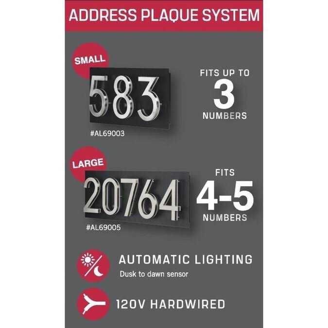 PRO-DF Address Plaque for Backlit LED Numbers - Image 3