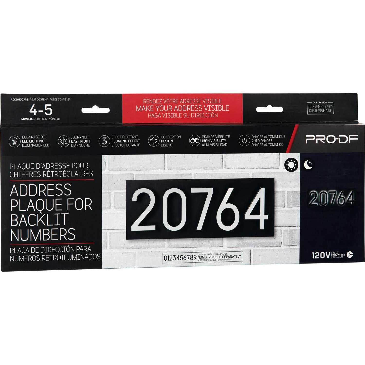 PRO-DF Address Plaque for Backlit LED Numbers - Image 5