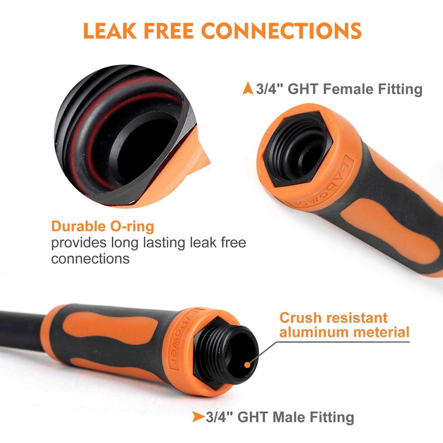 FYPower Hybrid Garden Hose 100ft x 5/8 Heavy Duty Flexible Lightweight - Image 4