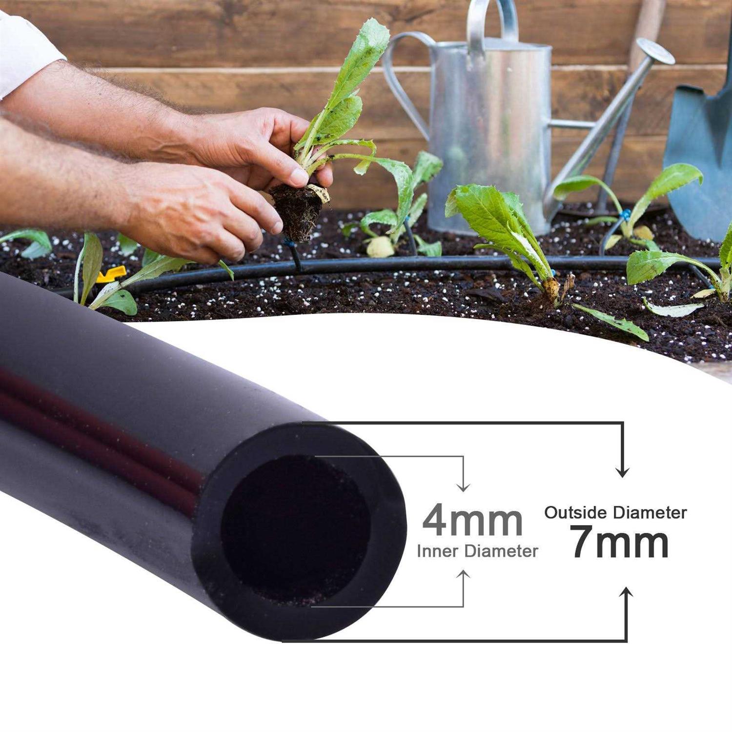 Mixc 1/4 inch Blank Distribution Tubing Drip Irrigation Hose Garden Watering Tube Line - Image 3