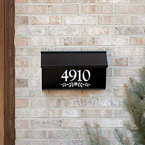 Diggoo Reflective Mailbox Numbers Die Cut Decal Rustic Style Flowers House Number Address Sign Front Door Decal Vinyl Letterin - Image 4