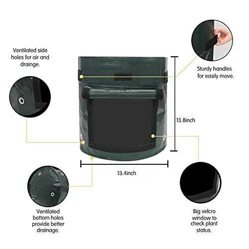 Garden Potato Grow Bags with Flap and Handles Aeration Fabric Pots Heavy Duty - Image 4