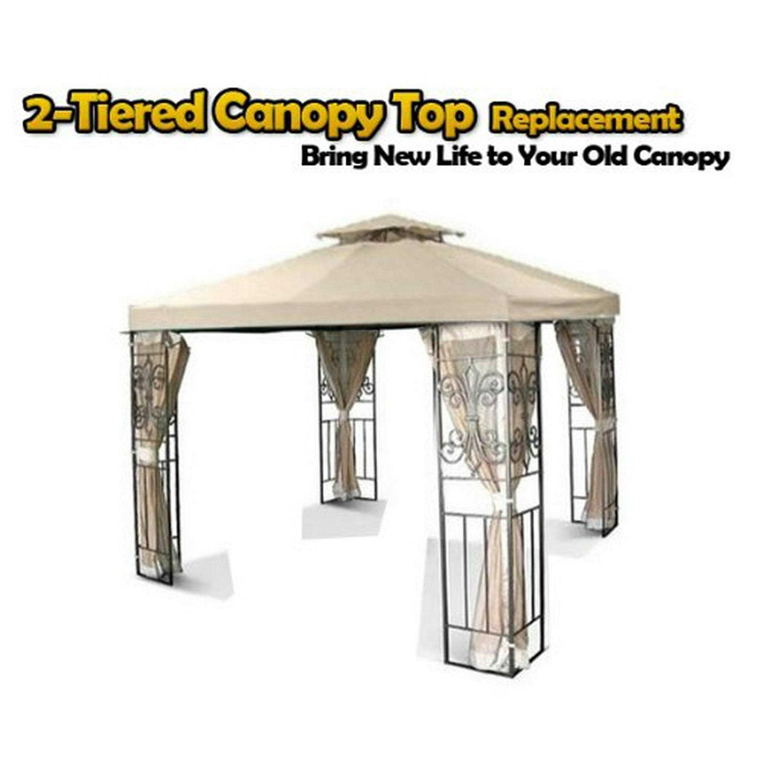 MTN Gearsmith New 10 x 10 TWO Tier Replacement Gazebo Canopy TOP Cover SUN Shade 10x10 - Image 3