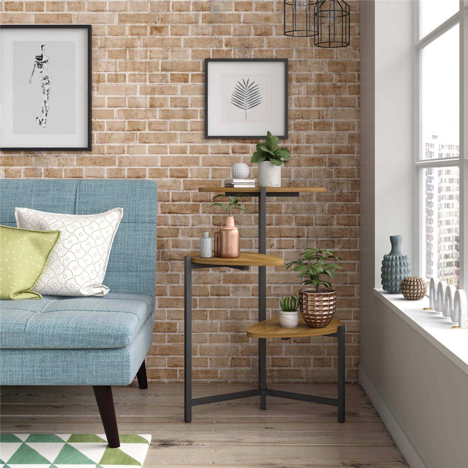 Novogratz Tallulah Plant Stand Walnut/White - Image 4