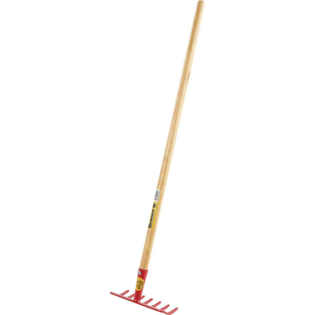 Rugg Buddy Bee 31 in. 7 Tine Steel Rake Wood Handle - Image 3