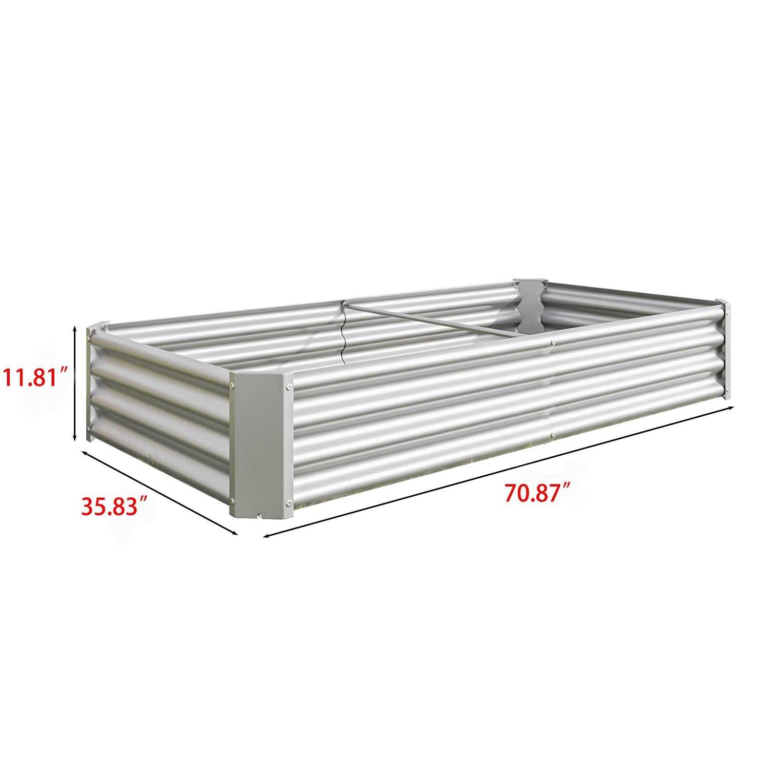 Raised Garden Bed Outdoor, 631ft , Metal Raised Rectangle Planter Beds for Plants, Vegetables, and Flowers - Image 3