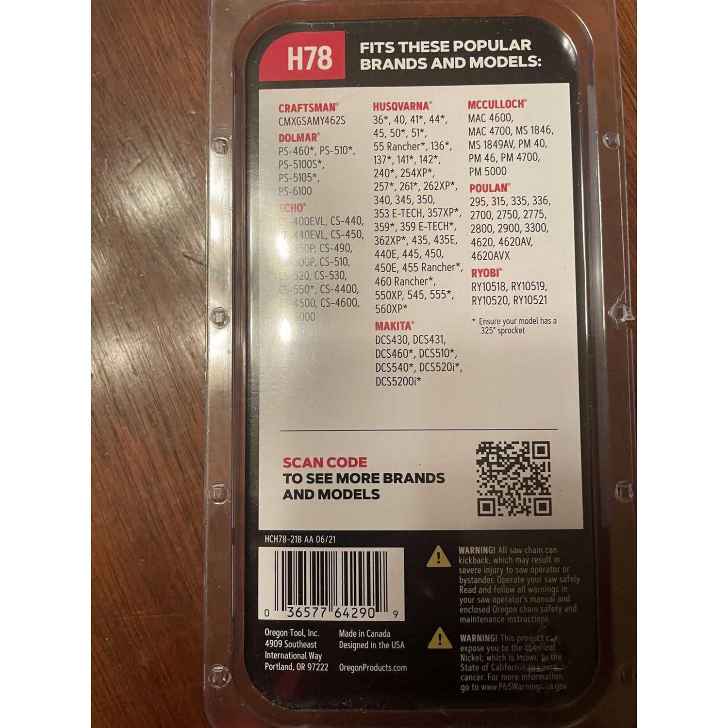 Oregon 20-in 78 Link Replacement Chainsaw Chain - Image 4