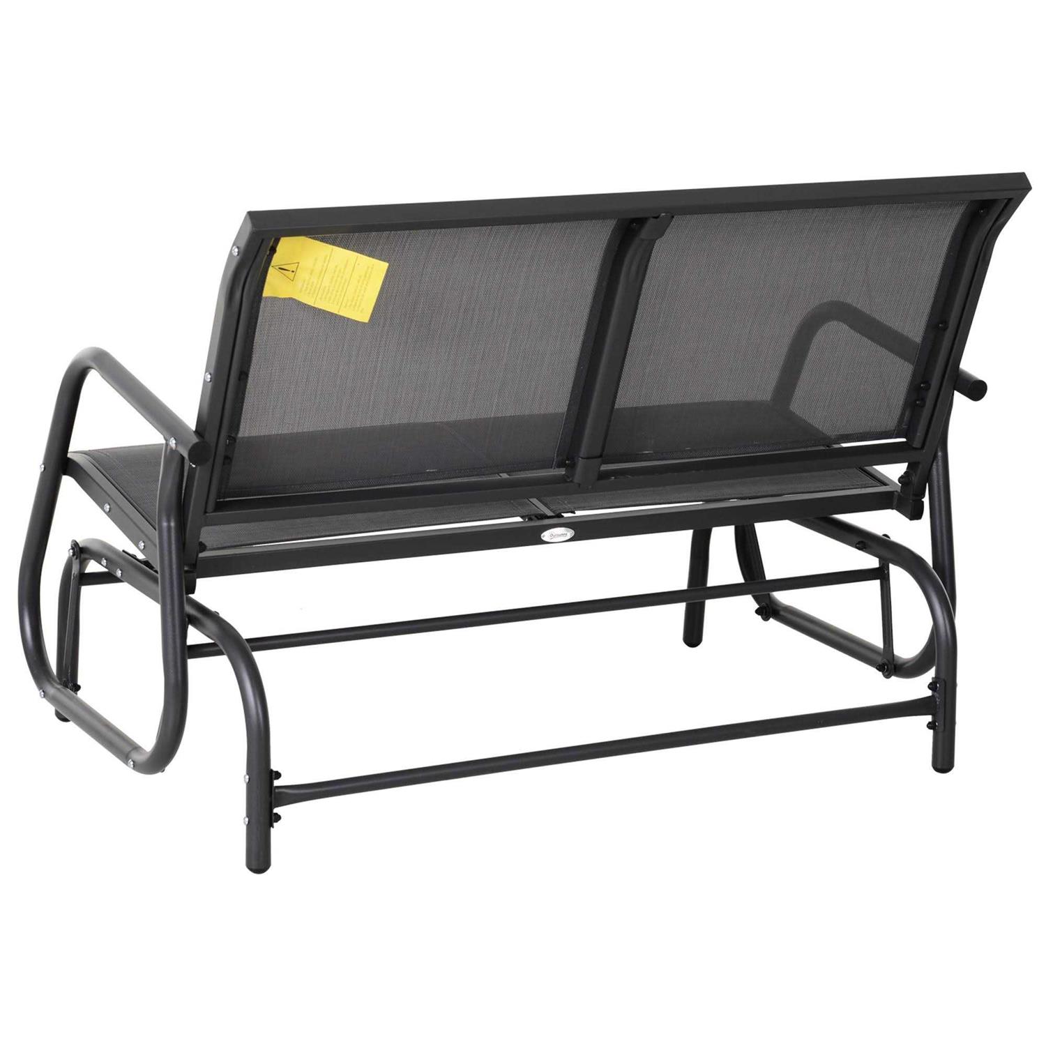 Outsunny 2-Person Glider Bench Rocking Chair - Image 5