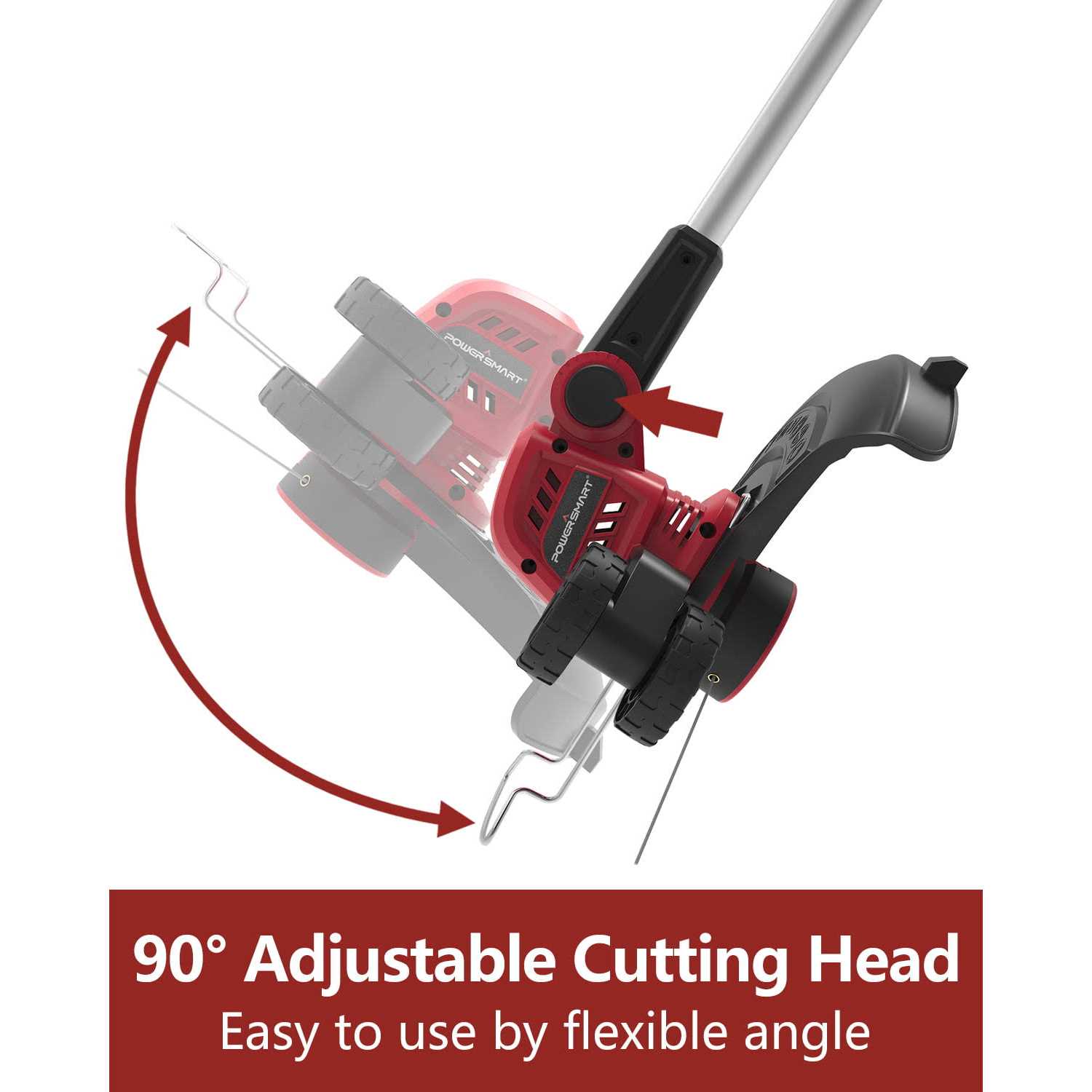 Powersmart 20V 12-inch Cordless String Trimmer,2 Ah Battery and Charger Included - Image 3