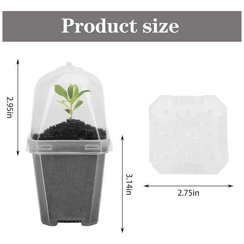 EBaokuup 10PCS Clear Plant Nursery Pots with Humidity Dome - Image 3
