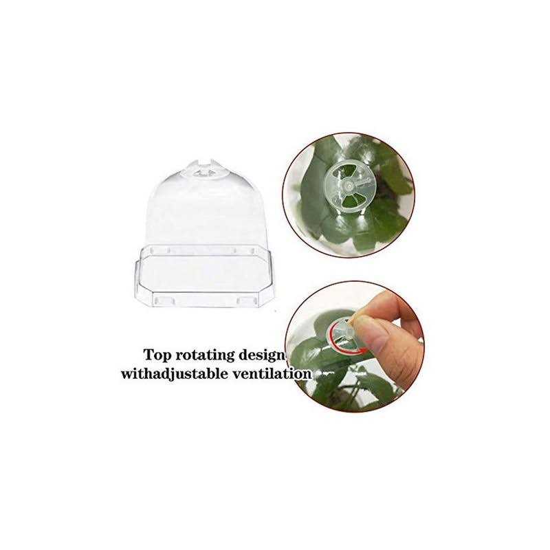 EBaokuup 10PCS Clear Plant Nursery Pots with Humidity Dome - Image 5