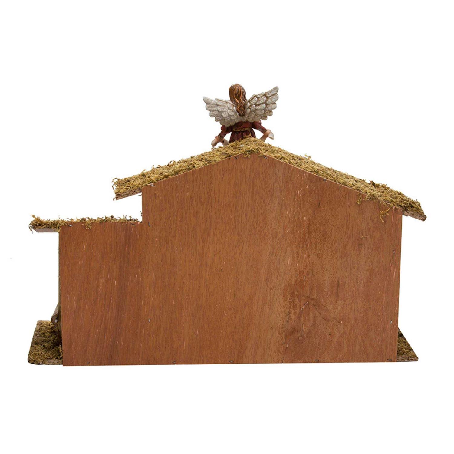 Kurt Adler 12 Piece Nativity with Wooden Stable Set - Image 4