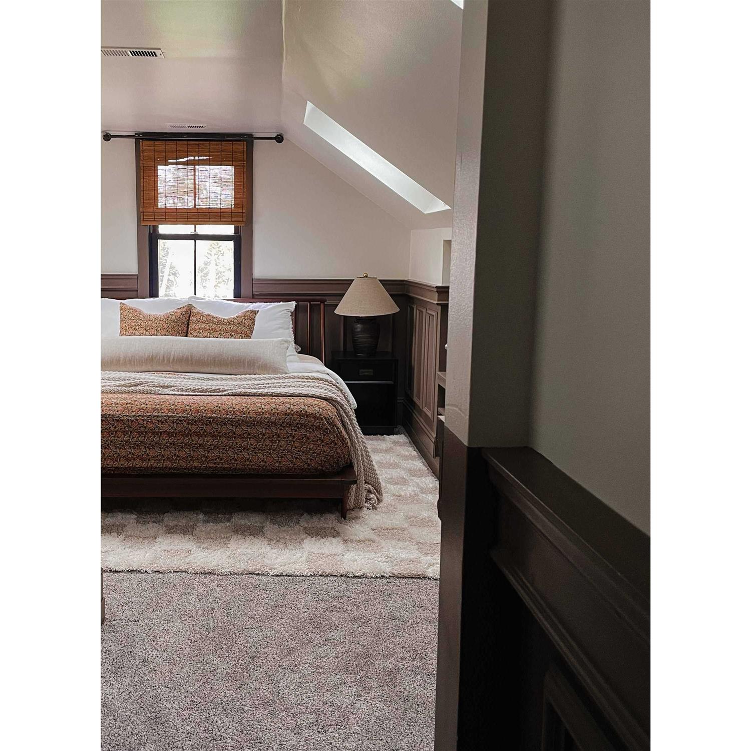 Hauteloom Atira Checkered Shag Area Rug Checkboard Design High Pile Fluffy Shaggy Touch - Image 4