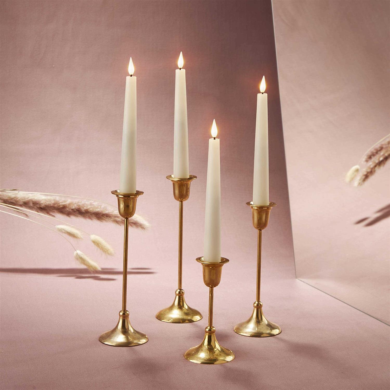 LampLust Infinity Wick Flameless Candles Real Wax Ivory 7 Taper Candles - Image 3
