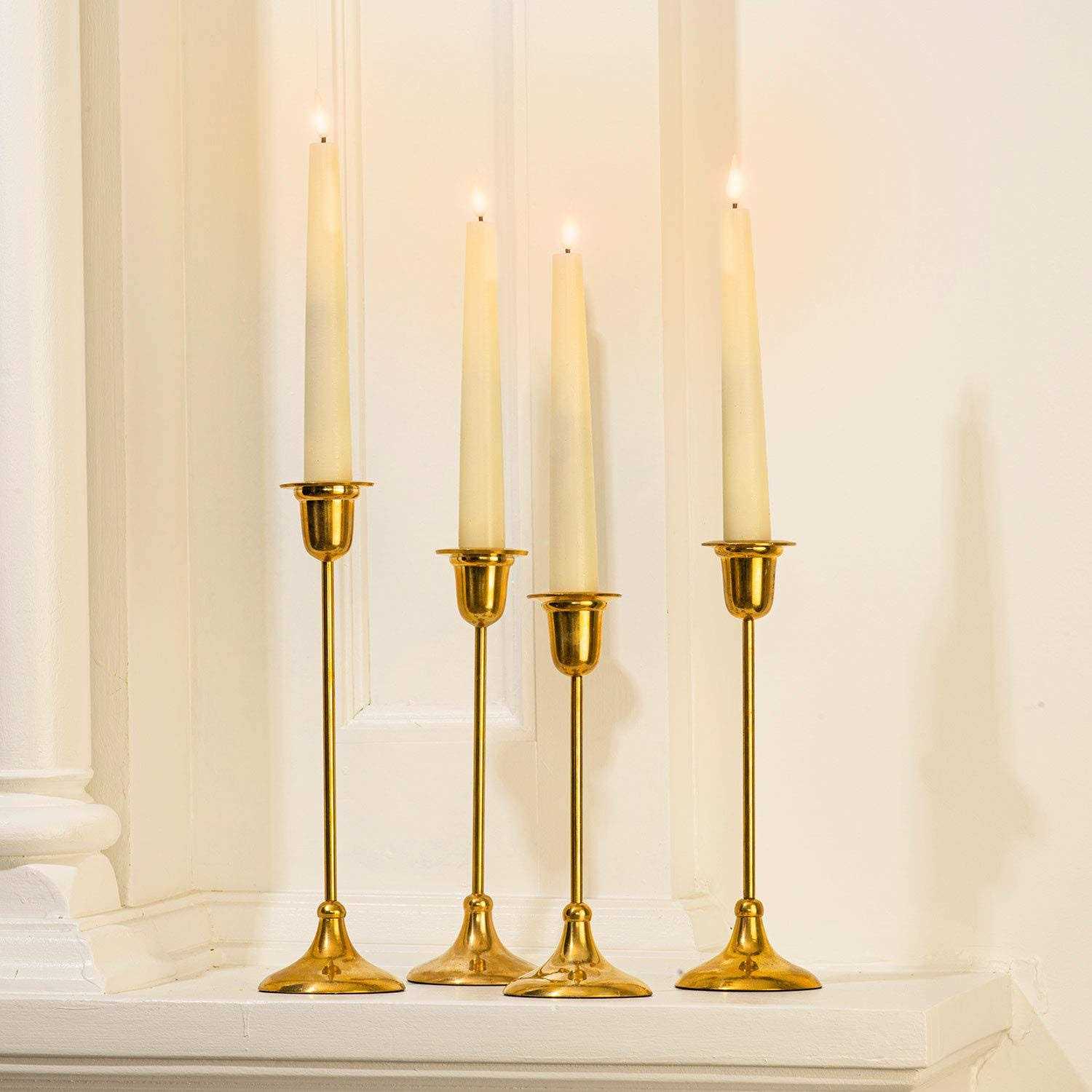 LampLust Infinity Wick Flameless Candles Real Wax Ivory 7 Taper Candles - Image 5