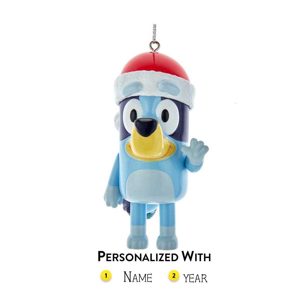 Kurt Adler Bluey with Santa Hat Ornament - Image 5