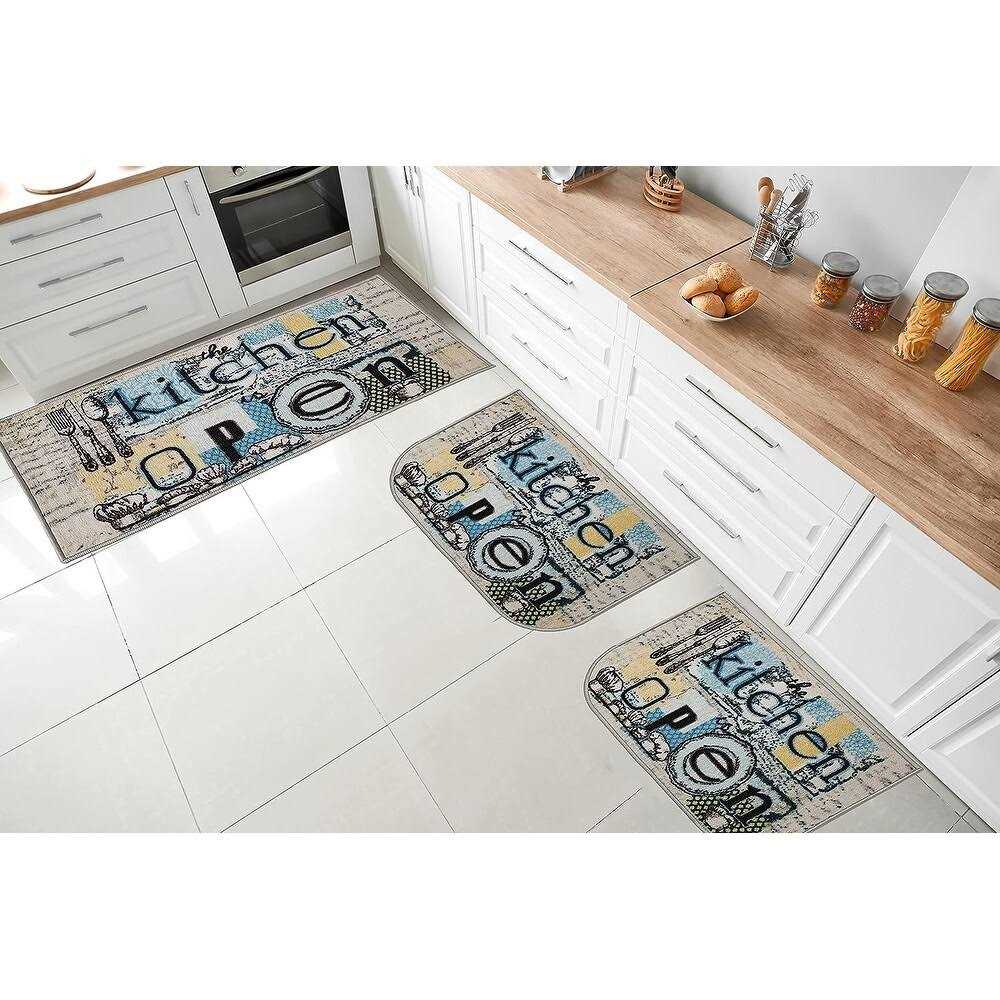 Kashi Home Kitchen Rug Printed Area Rug Durable Floor Door Mat - Image 3