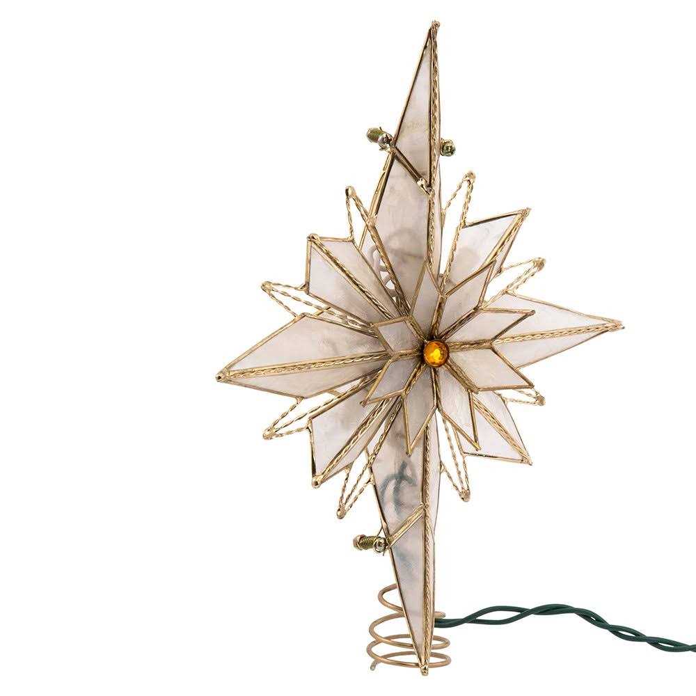 Kurt Adler 10 inch Multi-Point Star of Bethlehem Glass Gem Christmas Tree Topper - Image 4