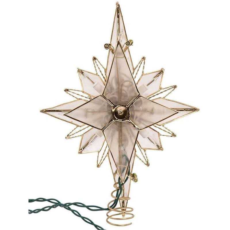 Kurt Adler 10 inch Multi-Point Star of Bethlehem Glass Gem Christmas Tree Topper - Image 5