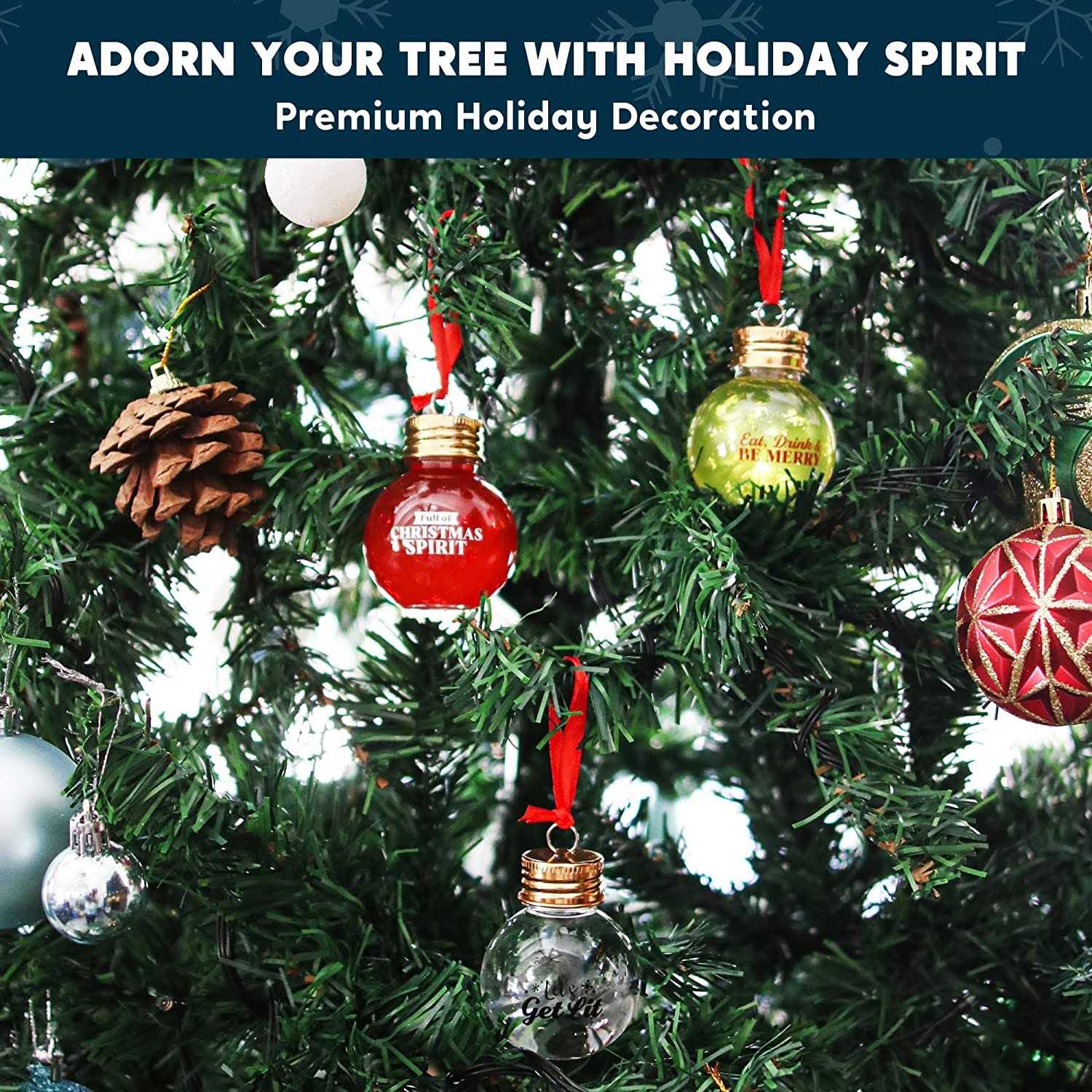 Joiedomi 9 Pcs Boozeball Christmas Ornaments - Image 3