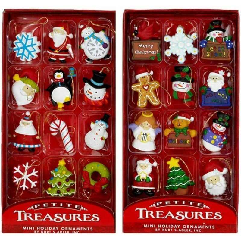 Kurt Adler Petite Treasures 12-Piece Miniature Ornaments Set - Image 3